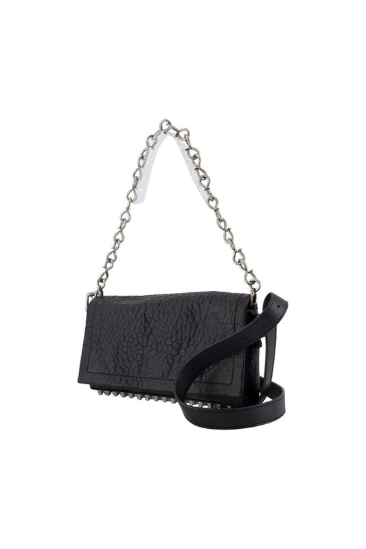 Ricco Crushed Slim Schultertasche - Alexander Wang - Leder - Schwarz