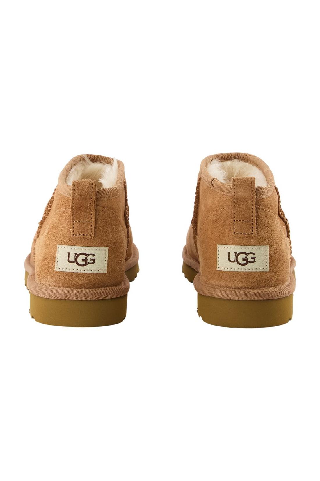 Classic Ultra Mini Stiefeletten - Ugg - Leder - Chestnut