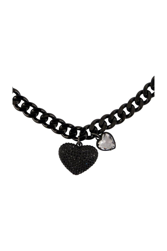 Heart Balloon Pave Halskette - Marc Jacobs - Metall - Schwarz