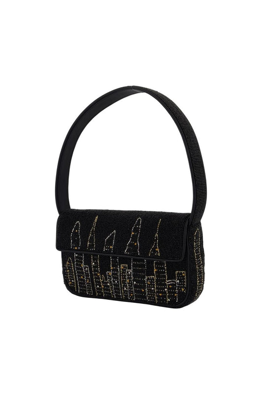 Tommy Beaded Schultertasche - Staud - Synthetik - Schwarz