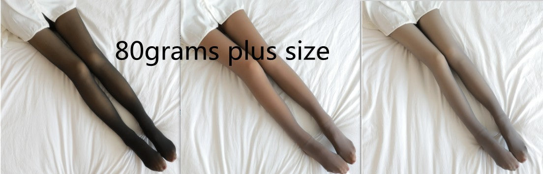 Fake Translucent Plus Size Leggings Fleece Lined Tights Fall And Winter Warm Fleece Winter Women Fleece Lined Pantyhose Thermal Winter Tights