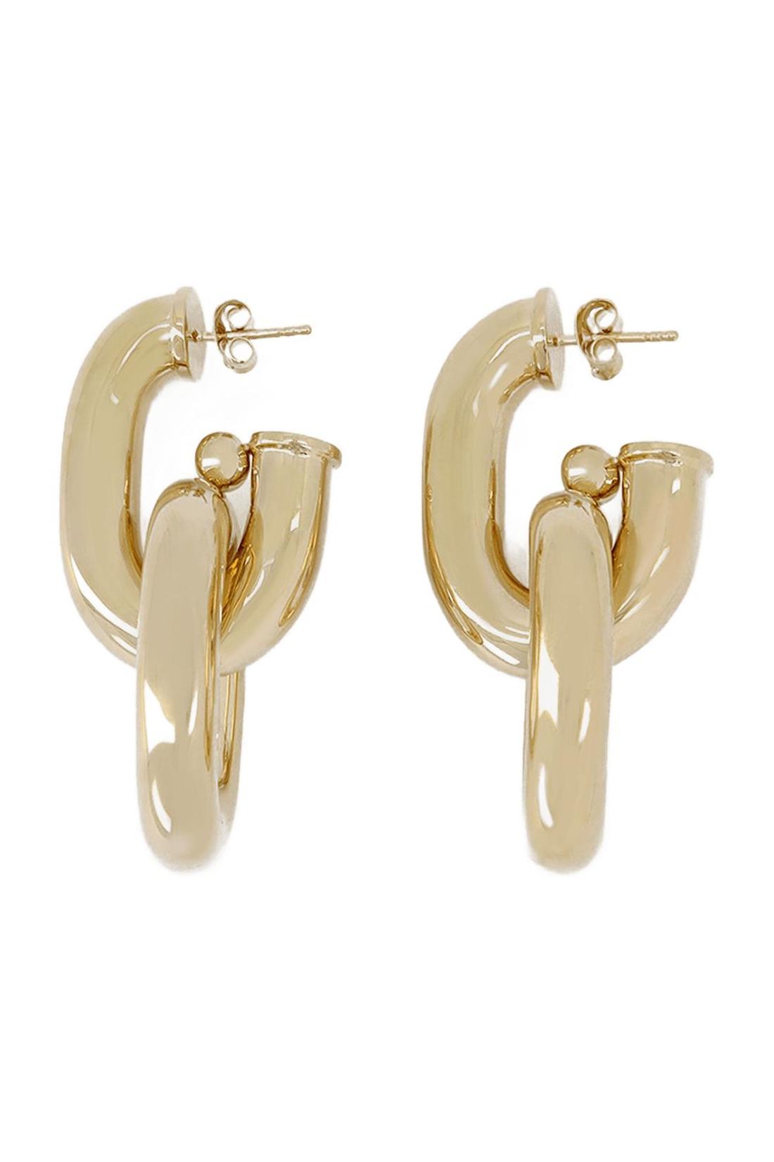 Xl Link Hoops Earring - Paco Rabanne - Gold - Metal