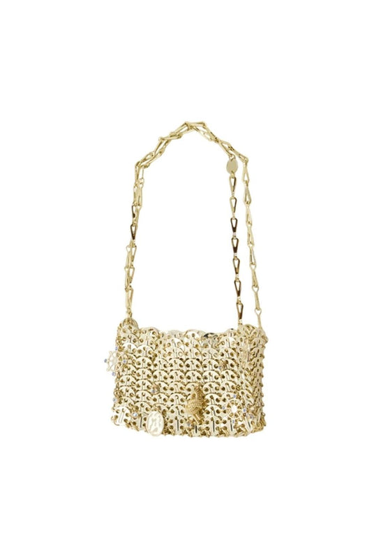 Schultertasche - Rabanne - Metall - Gold
