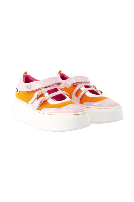 Sneakers Baskina - Carel - Leder - Orange/Pink