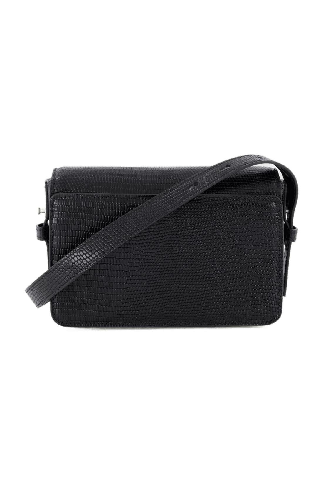 Zv Le Mini Hobo Bag - Zadig & Voltaire - Black - Croc Embossed Leather