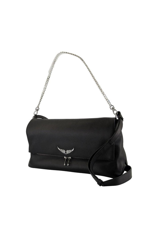 Rocky Xl Schultertasche - Zadig & Voltaire - Leder - Schwarz