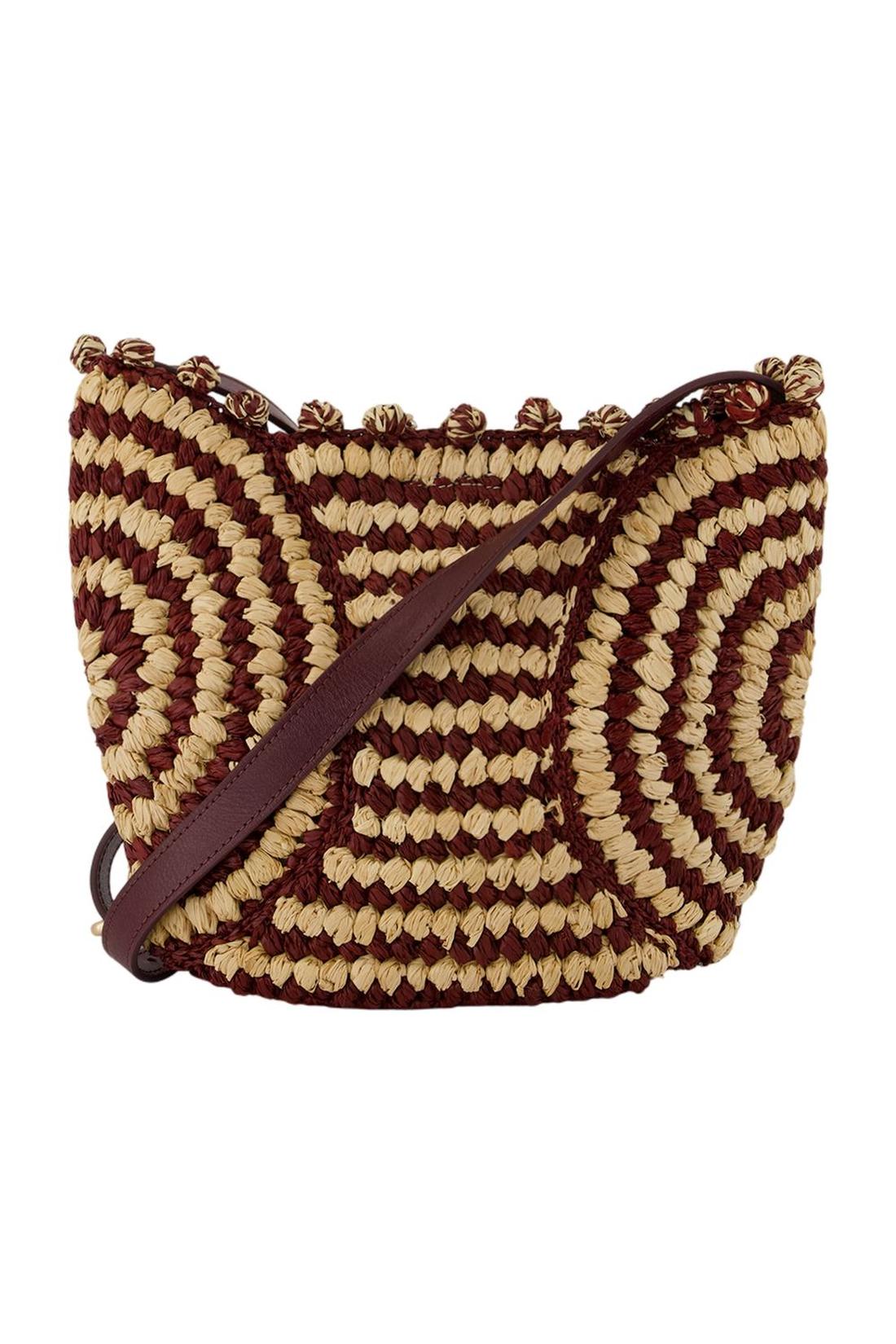 Umhängetasche Korb Pm - Vanessa Bruno - Raphia - Bordeaux