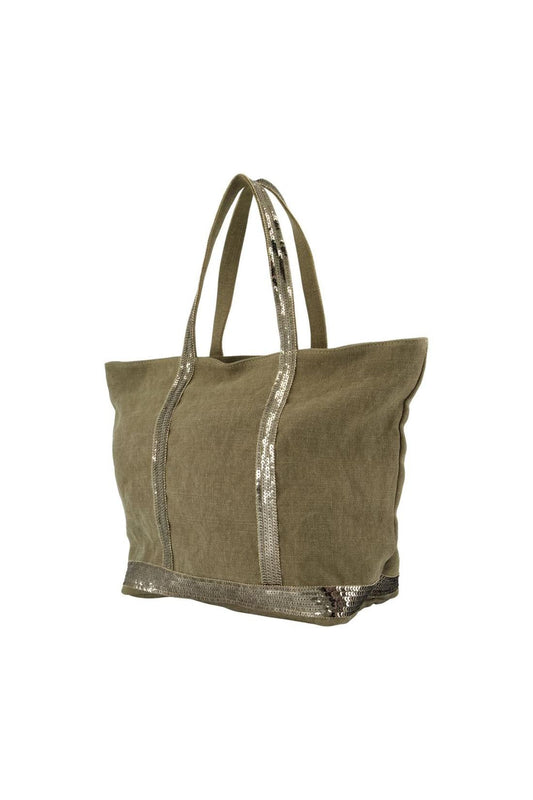 Cabas M Zipper - Vanessa Bruno - Leinen - Khaki