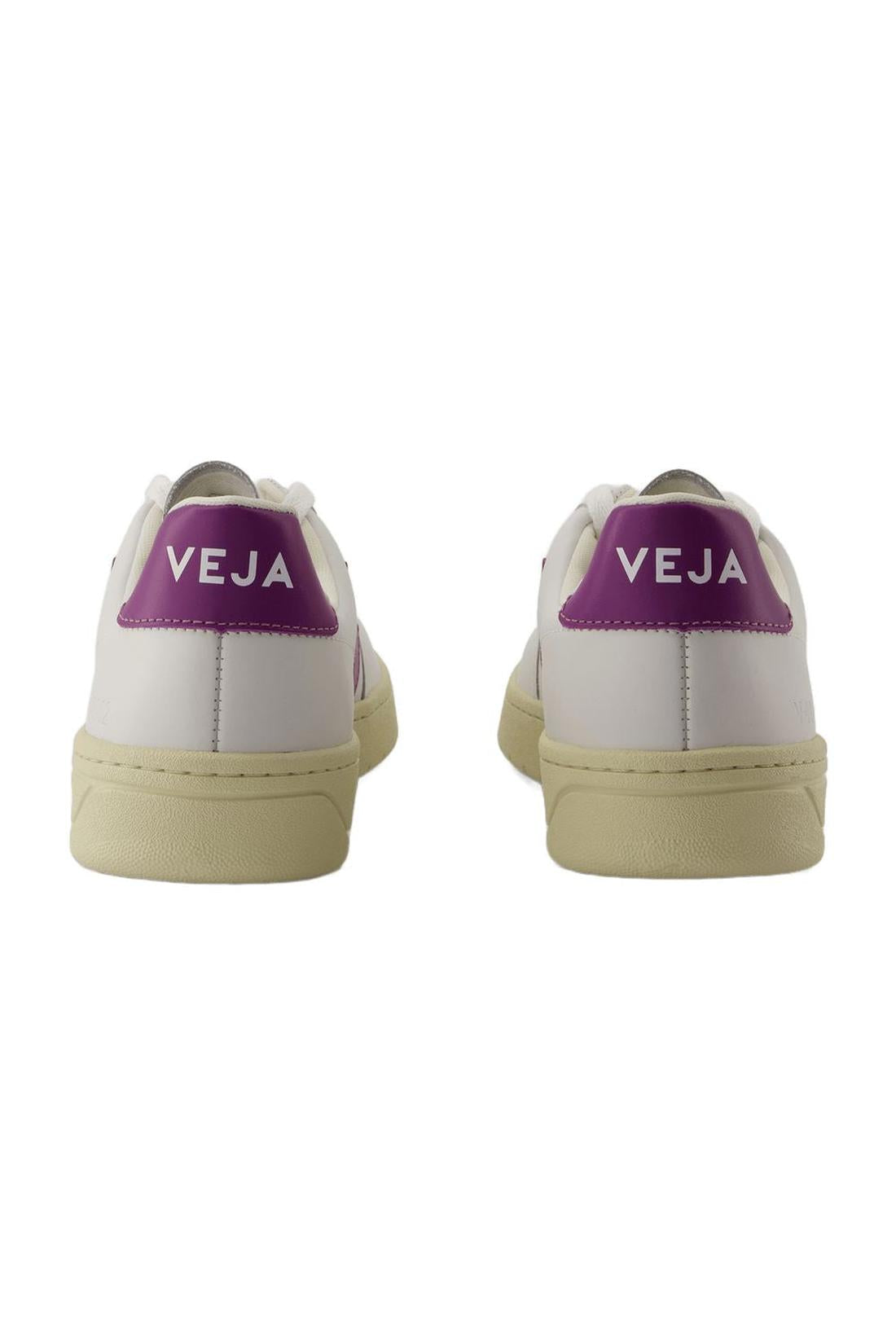 Sneakers V-12 - Veja - Leder - Weiß Cosmos