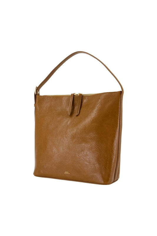 Schultertasche Vera - A.P.C. - Leder - Braun