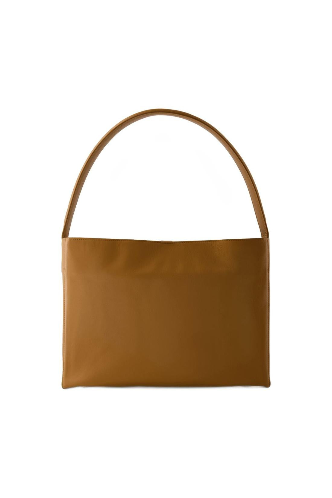 Leonore L Schultertasche - Ines de la Fressange - Leder - Camel