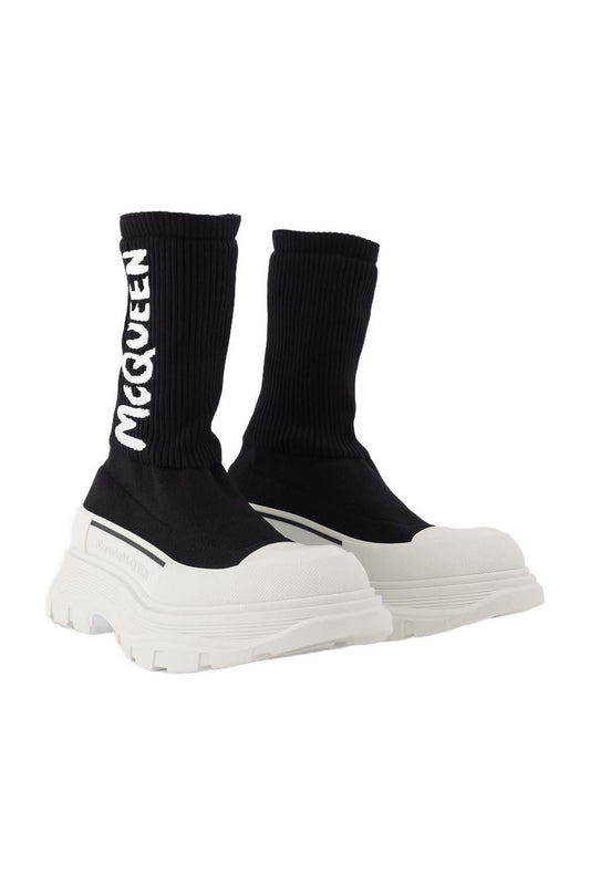 Tread Slick Sneakers aus schwarzem & weißem Canvas