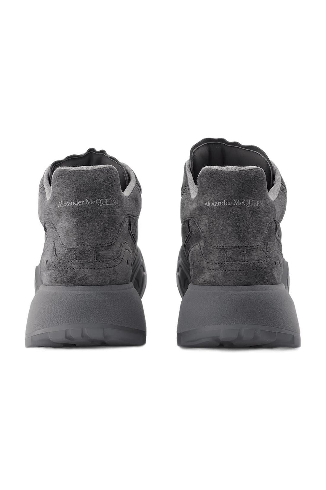 Sneaker Montantes aus grauem Leder