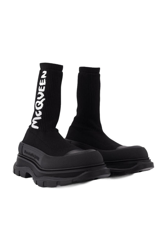 Sock-Stiefel in Schwarz