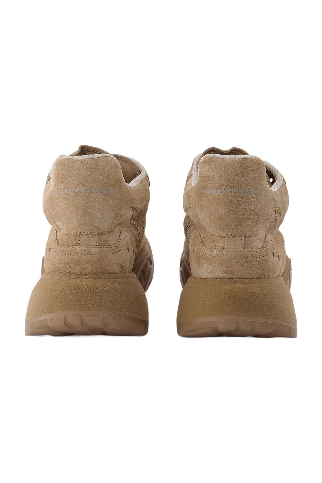 Sneaker Montantes aus beigefarbenem Leder