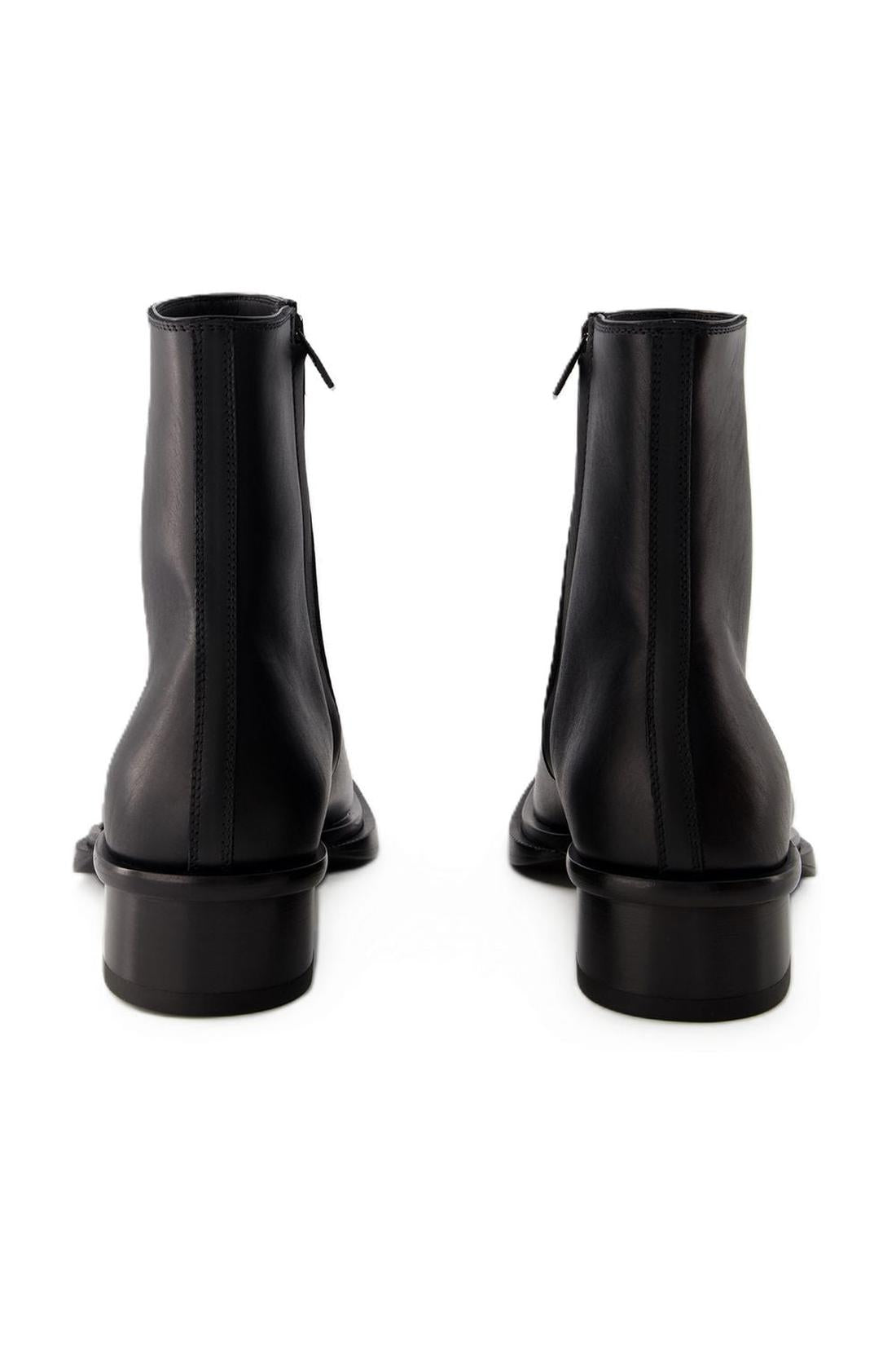 Cuban Stack Stiefeletten - Alexander Mcqueen - Leder - Schwarz