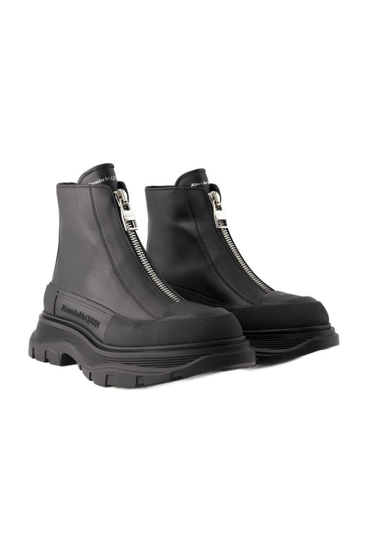 Tread Slick Stiefeletten - Alexander Mcqueen - Leder - Schwarz