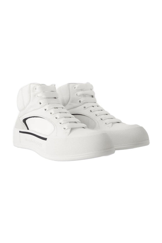 Oversized Sneakers - Alexander Mcqueen - White/Black - Leather