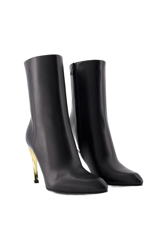 Seal Stiefeletten - Alexander McQueen - Leder - Schwarz