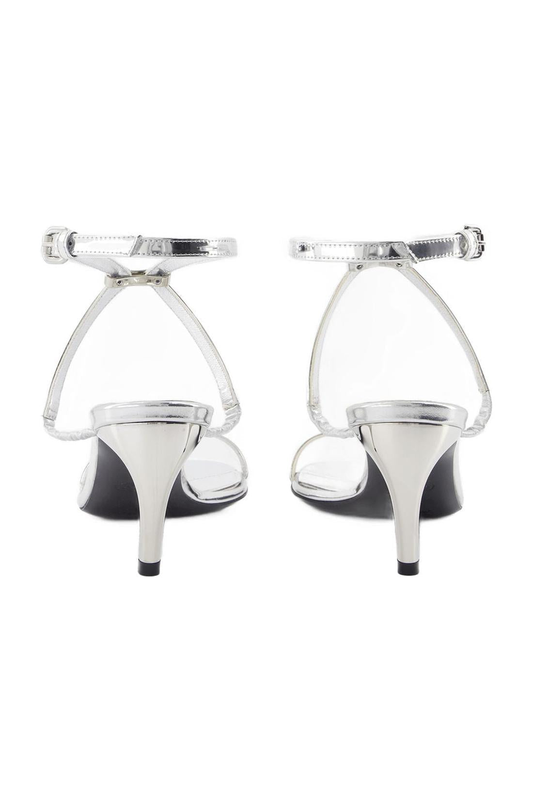 Seal Sandalen mit Absatz - Alexander McQueen - Leder - Silber