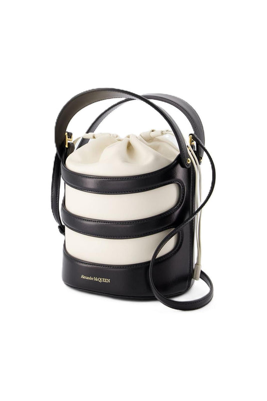 Rise Handtasche - Alexander McQueen - Leder - Schwarz/Elfenbein