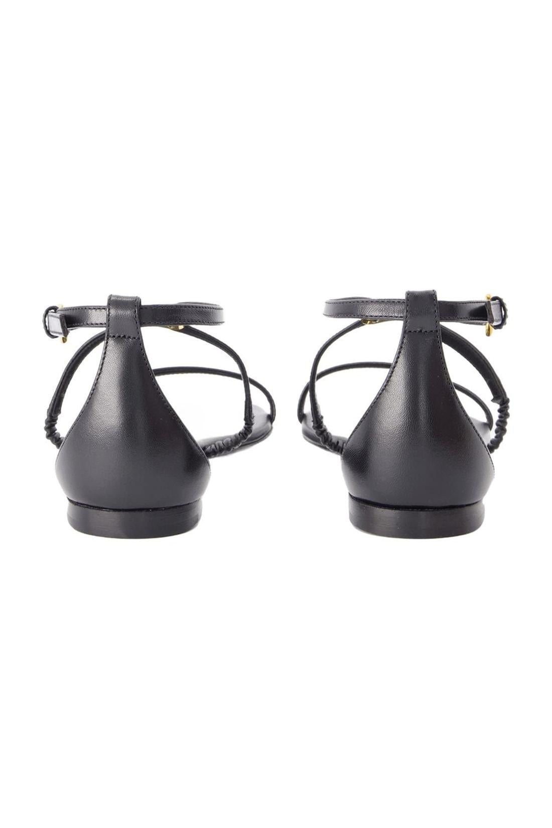 Harness Sandalen - Alexander McQueen - Leder - Schwarz/Gold