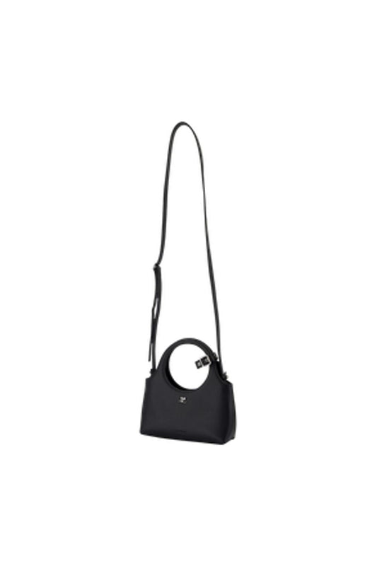 Mini Holy Day Handtasche - Courreges - Leder - Schwarz