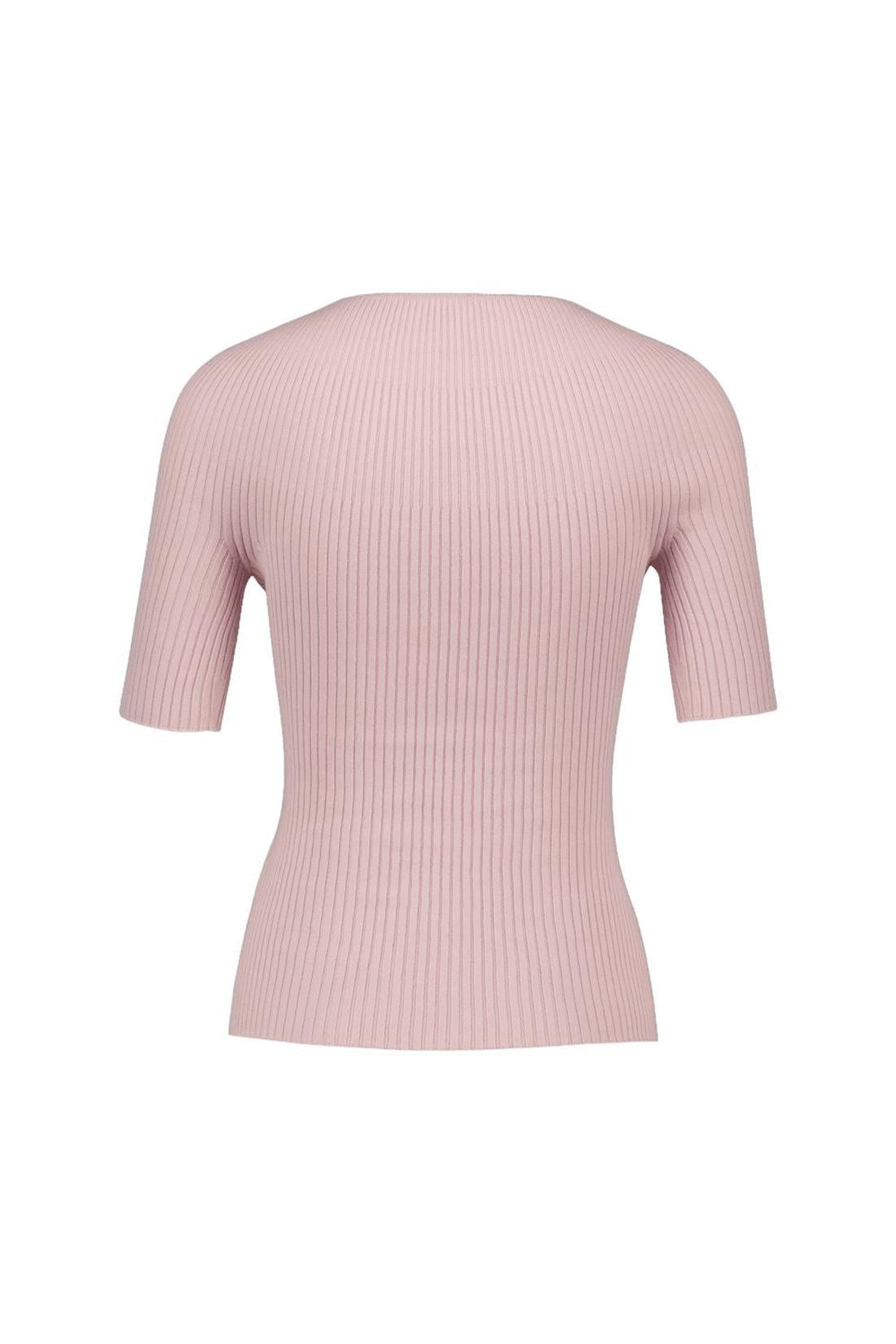 Solar Ss Pullover - Courreges - Baumwolle - Rosa