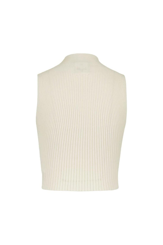 Mockneck T-Shirt - Courreges - Baumwolle - Weiß