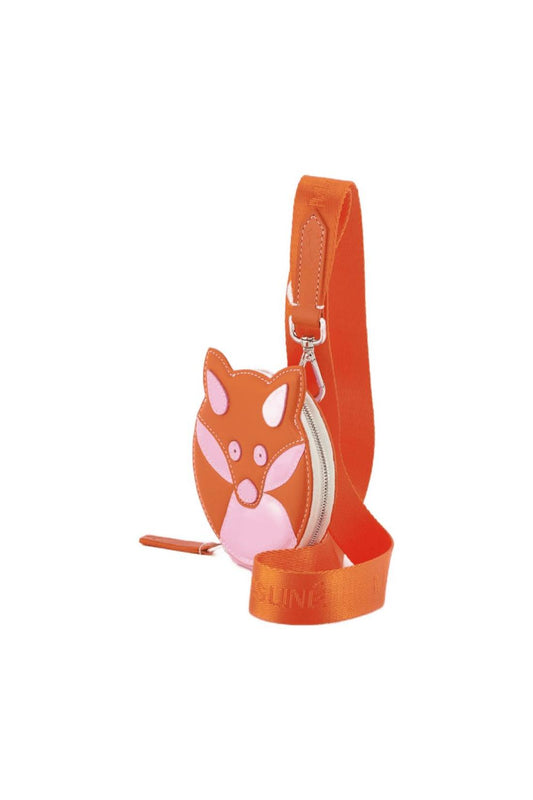 Neck Pochette - Maison Kitsuné - Leder - Orange