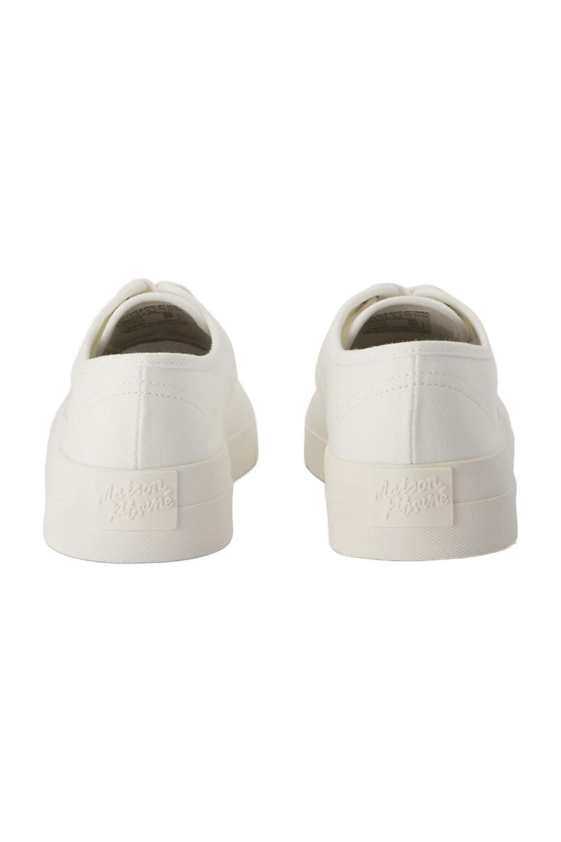 Lace Up Sneakers - Maison Kitsune - Baumwolle - Weiß