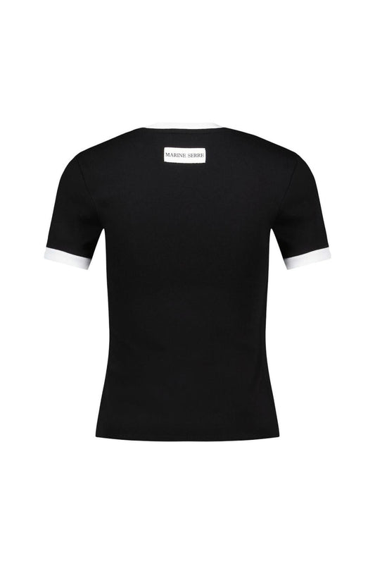 Moon Logo Baby Fit T-Shirt - Marine Serre - Baumwolle - Schwarz