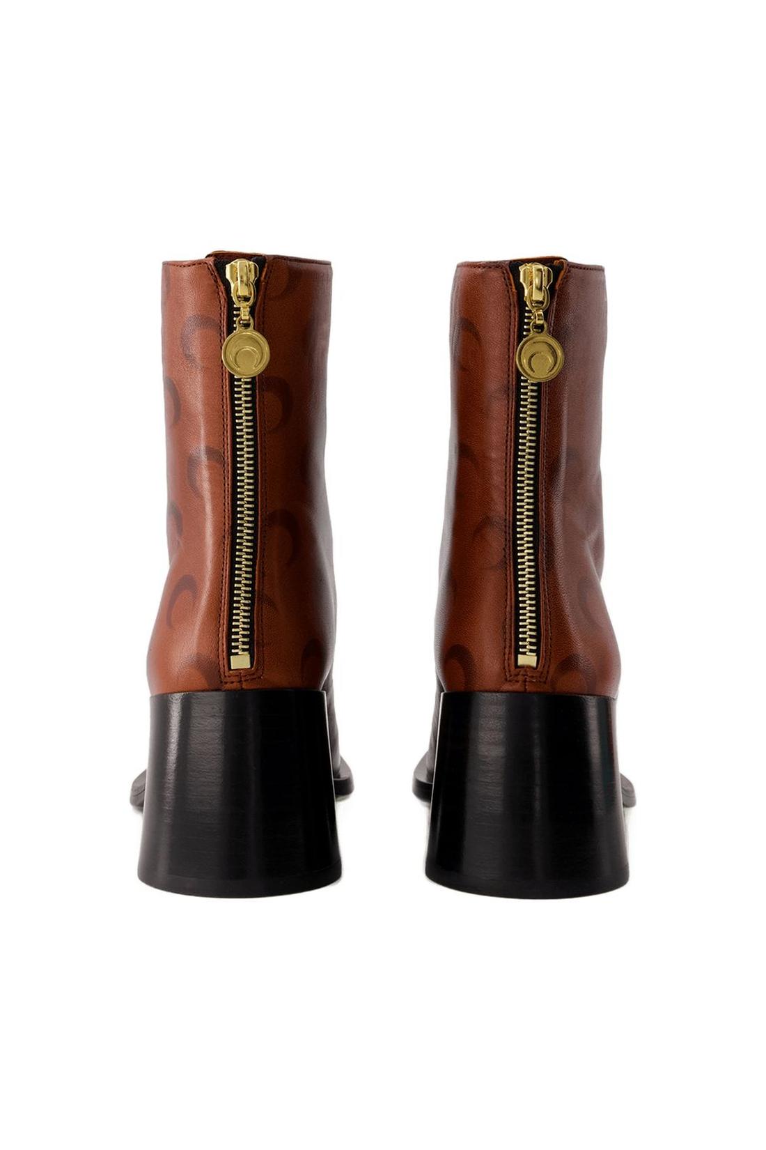 Airbrushed Stiefeletten - Marine Serre - Leder - Braun