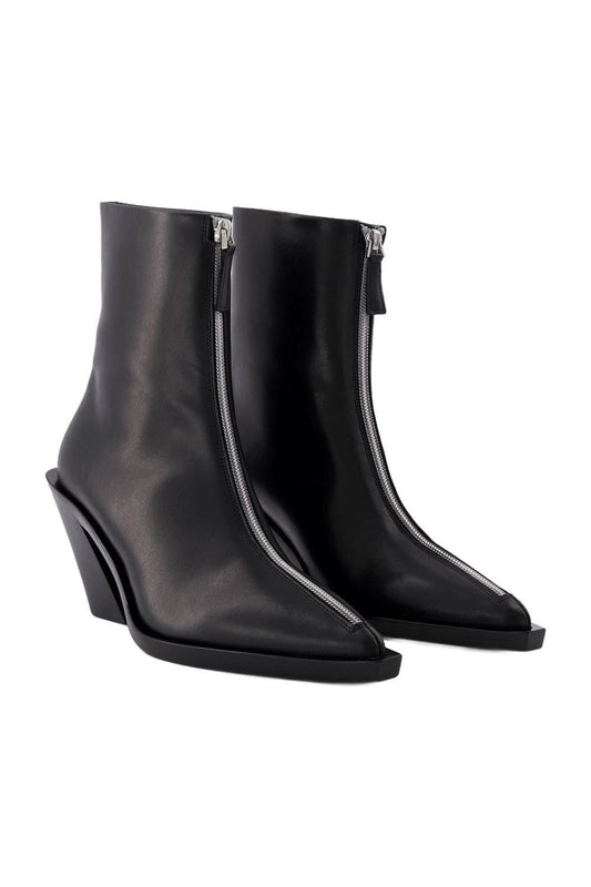 Stiefeletten Eclair Reißverschlussper aus schwarzem Leder