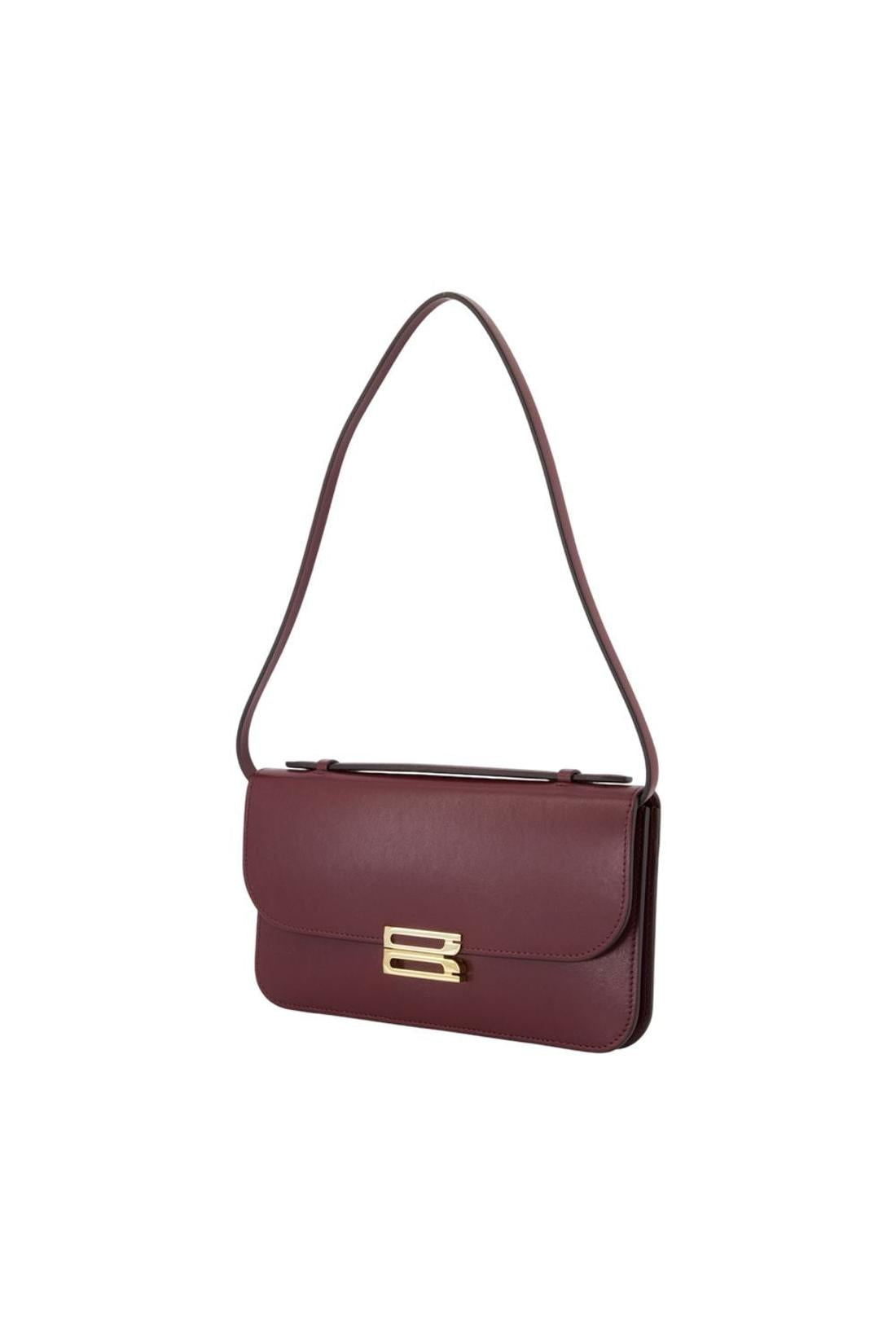 Midi Dorian Clutch - Victoria Beckham - Leder - Bordeaux