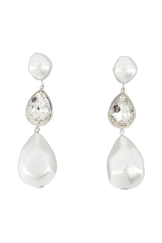 Pearl Crystal Ohrringe - SELF PORTRAIT - Others - Weiß