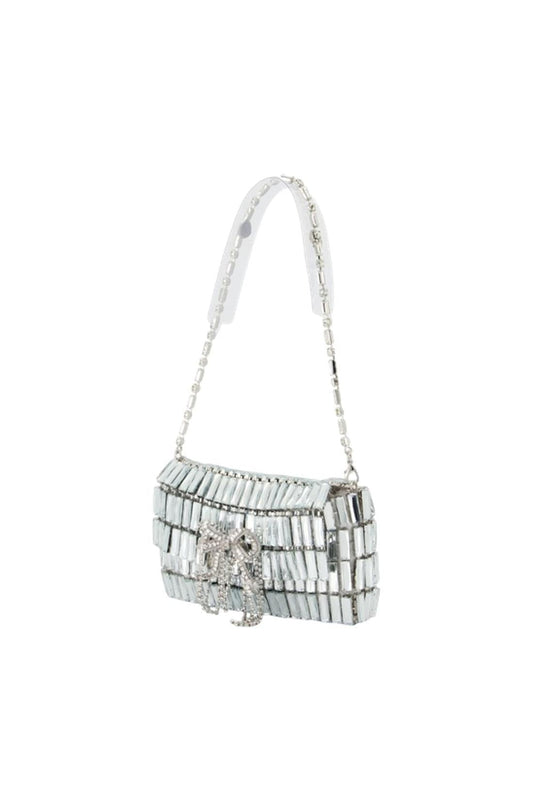 Schultertasche Crystal Bow Mini - SELF PORTRAIT - Metall - Silber