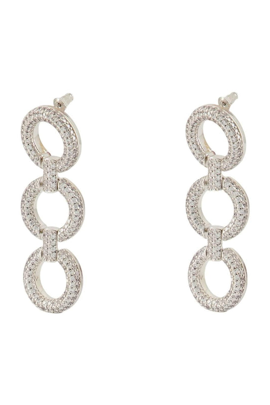 Crystal Link-Ohrringe - SELF PORTRAIT - Metall - Silber