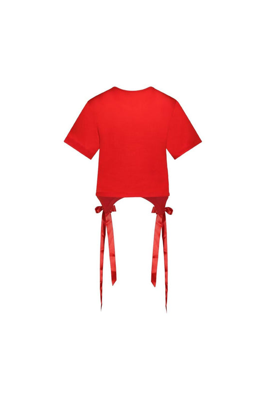 Bow Tails T-Shirt - Simone Rocha - Synthetik - Rot