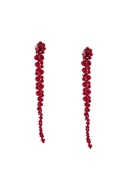 Drip Ohrringe - Simone Rocha - Crystal - Rot