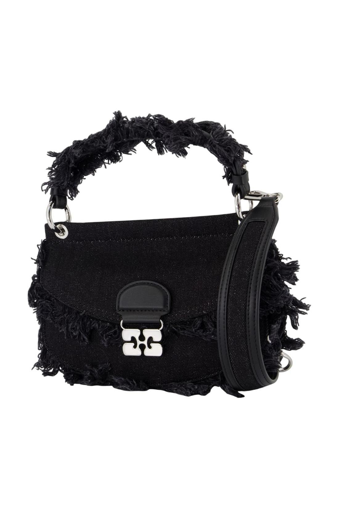 Apo G Mini Schultertasche - Ganni - Baumwolle - Schwarz