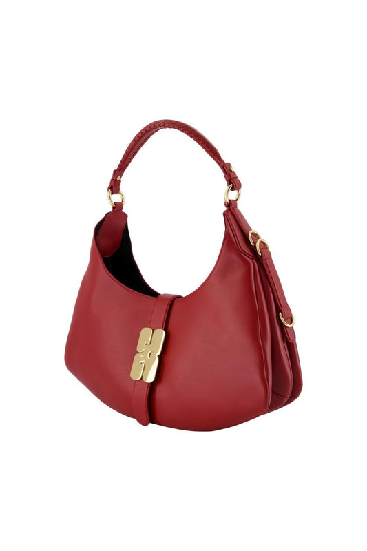 Kat Small Schultertasche - Ganni - Leder - Rot