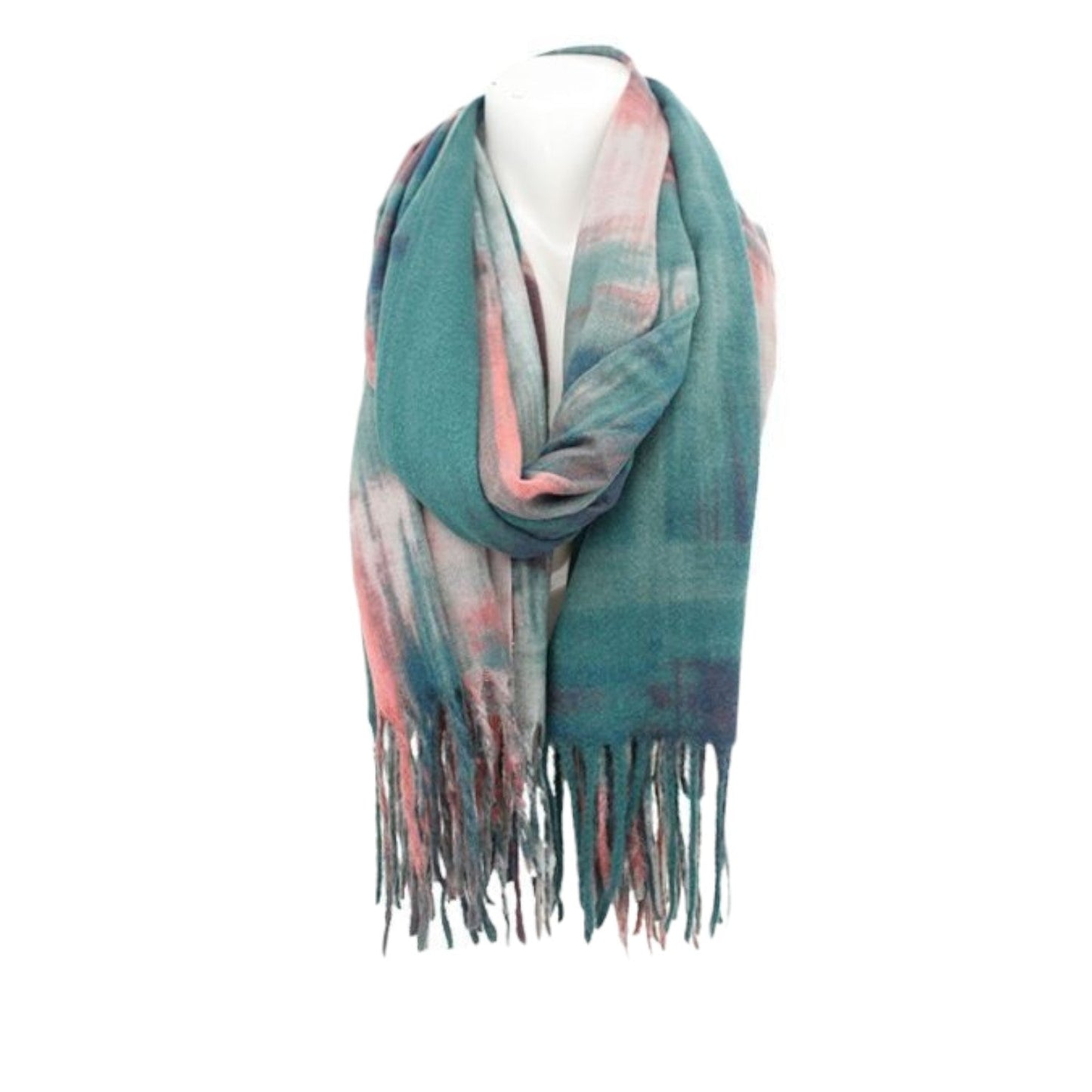 Winter Damen Schal Soft Cashmera » Winterschal Picasso » Fransenschal » Damenschal 180 x 70 cm