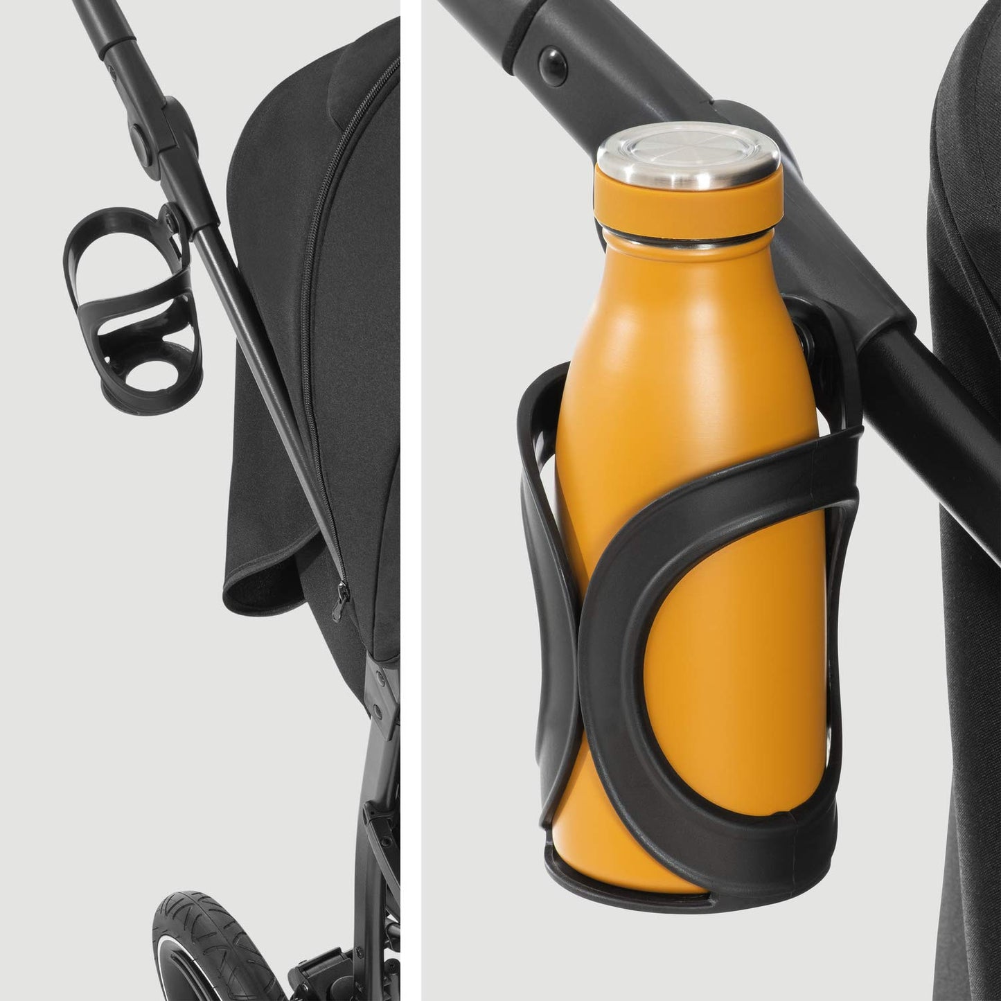 Hauck Buggy Rapid 3R Kinderwagen für Kinder bis 22 kg, mit Gummi Reifen, Klein Zusammenklappbar, UV-Schutz 50+, Schlaffunktion ab Geburt, Höhenverstellbarer Schieber und Großem Korb bis 3 kg (Black)