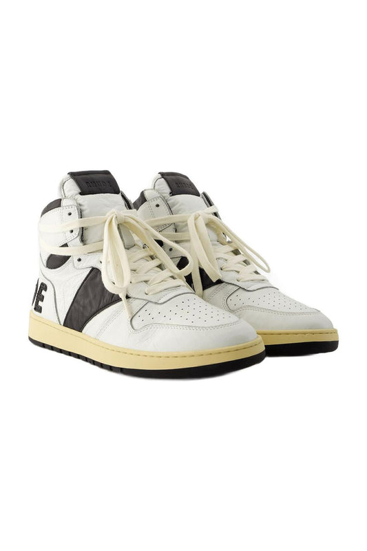 Sneakers Rhecess Hi - Rhude - Leder - Weiß/Schwarz