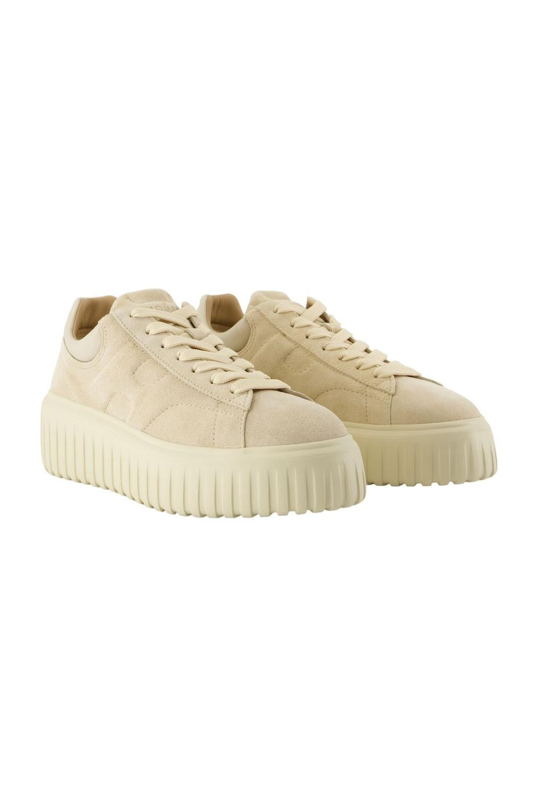 Sneakers H Stripes - Hogan - Leder - Beige