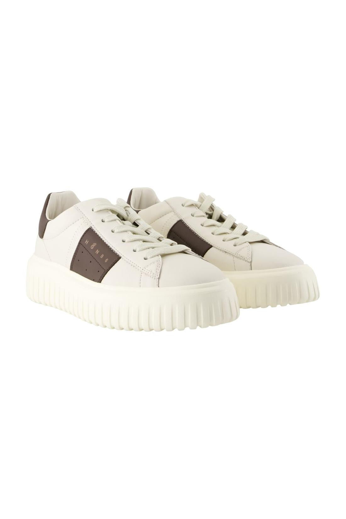Sneakers H Stripes - Hogan - Leder - Weiß