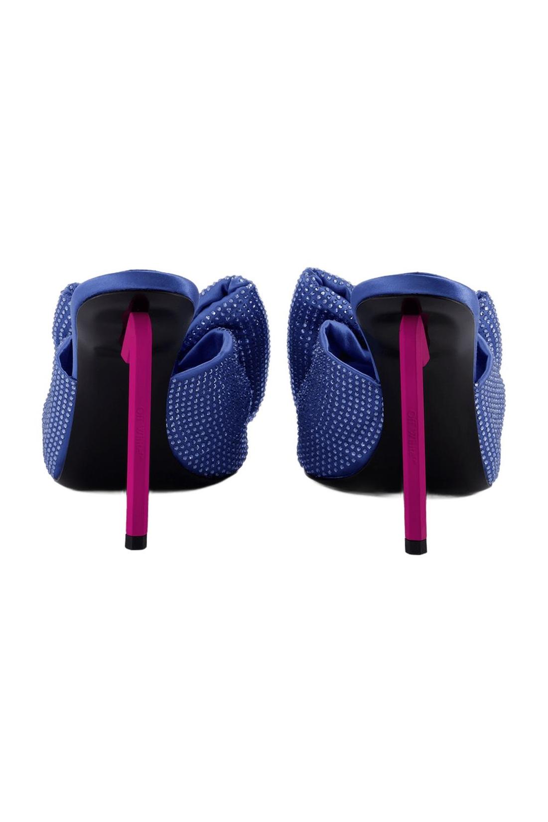 Allen Bow Mules Strass Pop in blau/rosa