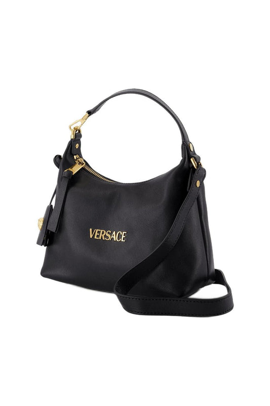 Schultertasche - Versace - Leder - Schwarz