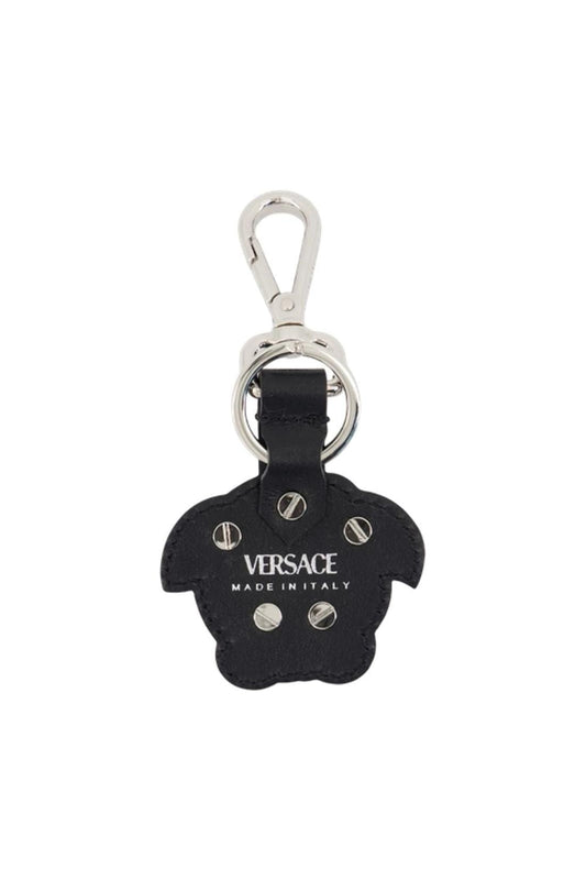 Schlüsselanhänger Charm - Versace - Leder - Schwarz